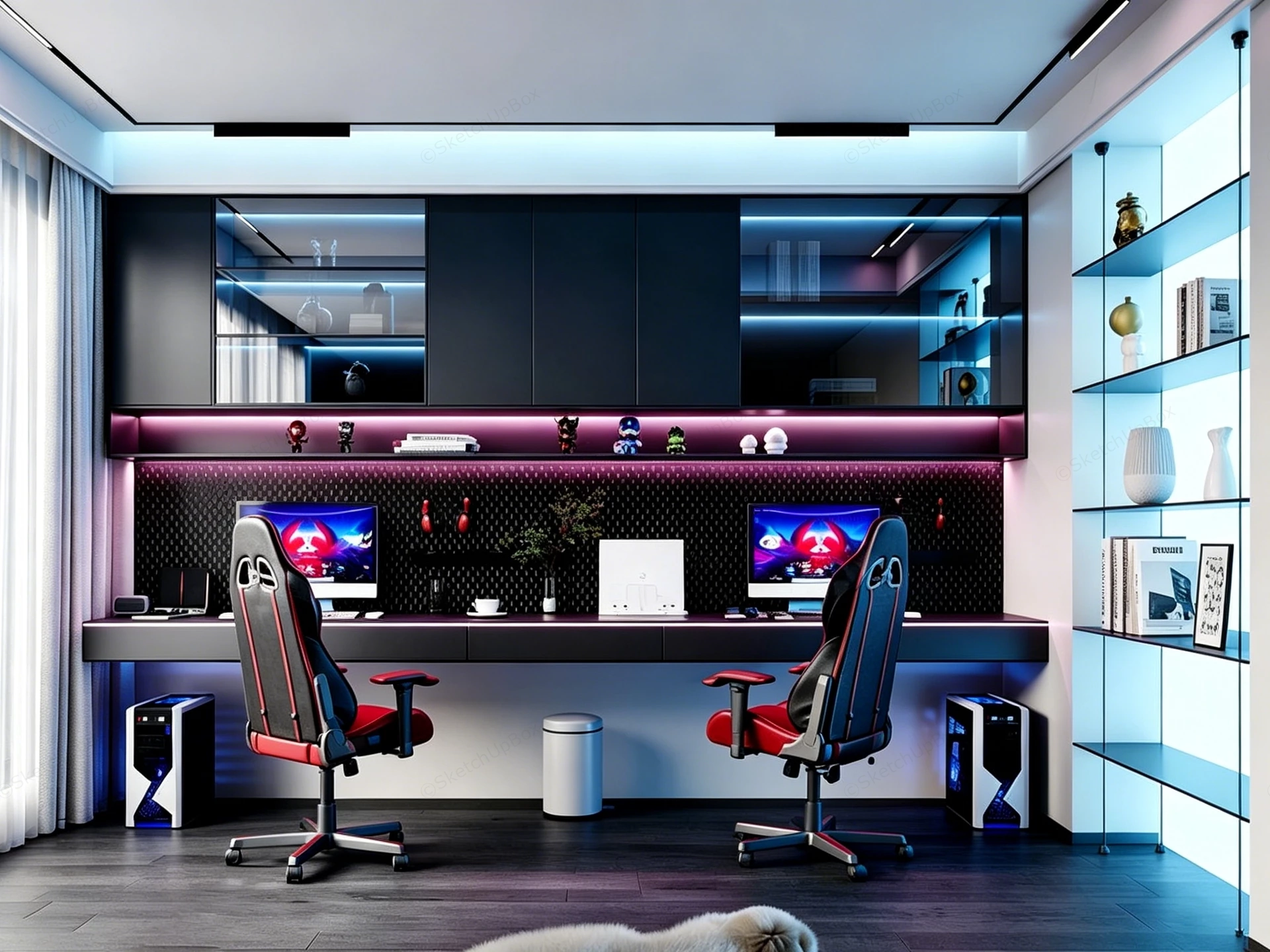 PC Game Room sketchup model preview - SketchupBox