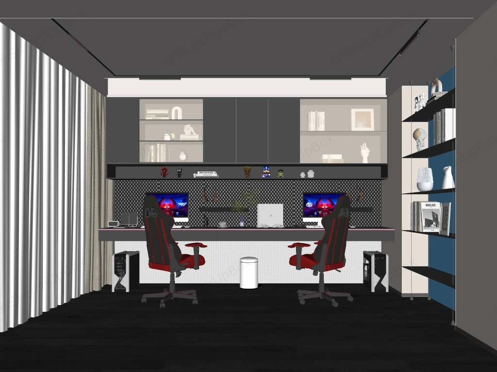 PC Game Room sketchup model preview - SketchupBox