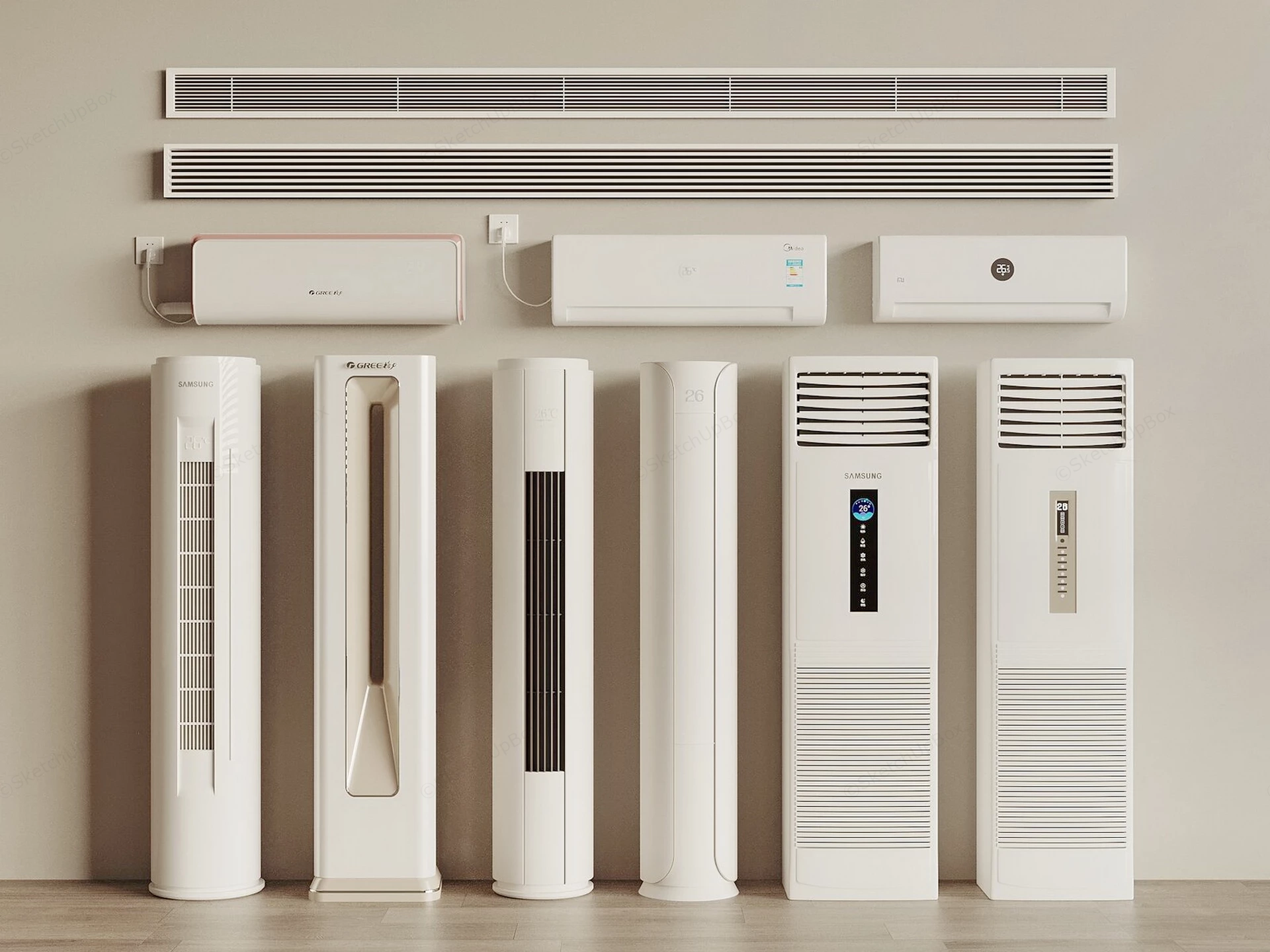 Home Air Conditioner Units sketchup model preview - SketchupBox