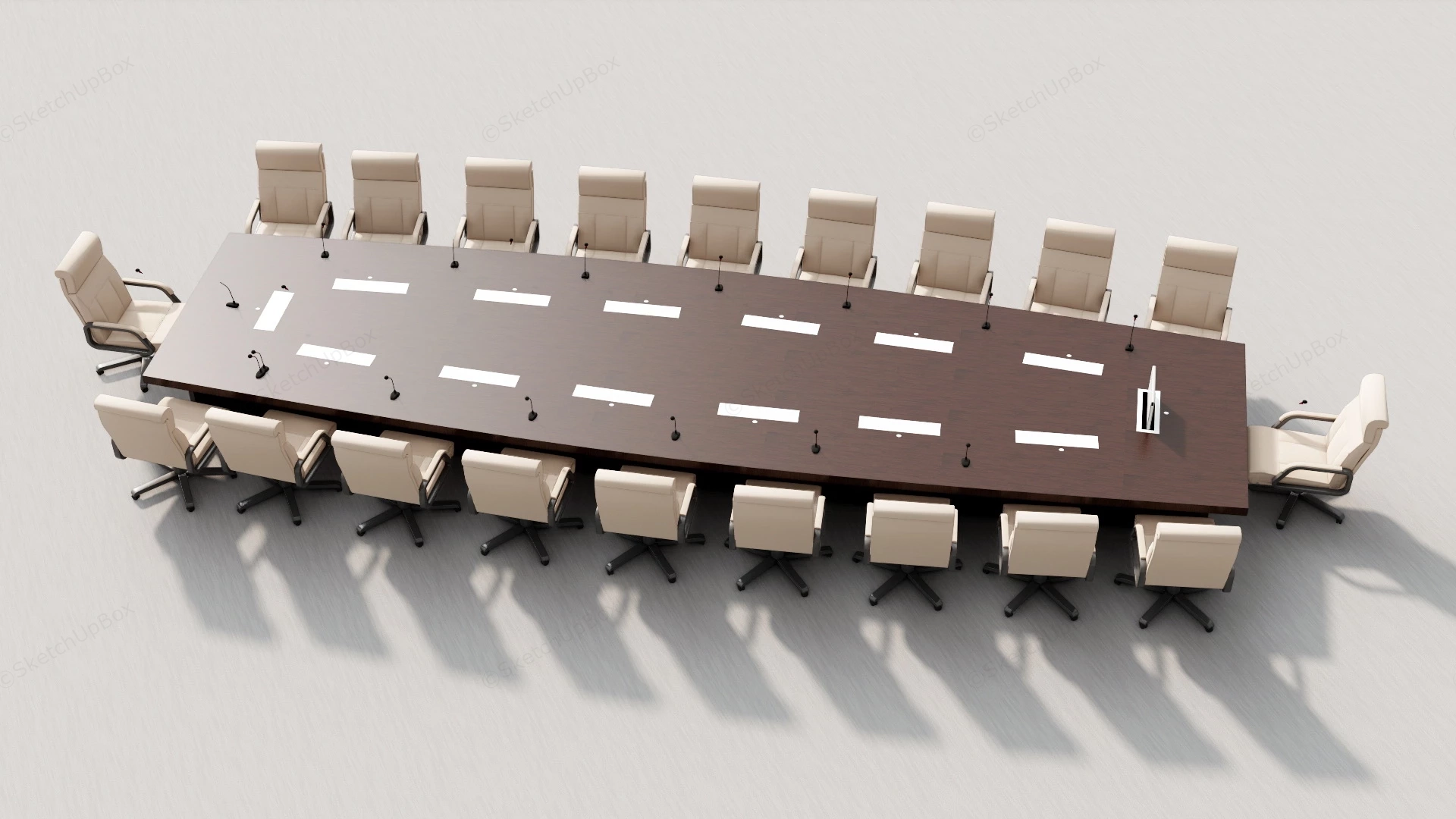 Large Conference Table And Chairs sketchup model preview - SketchupBox