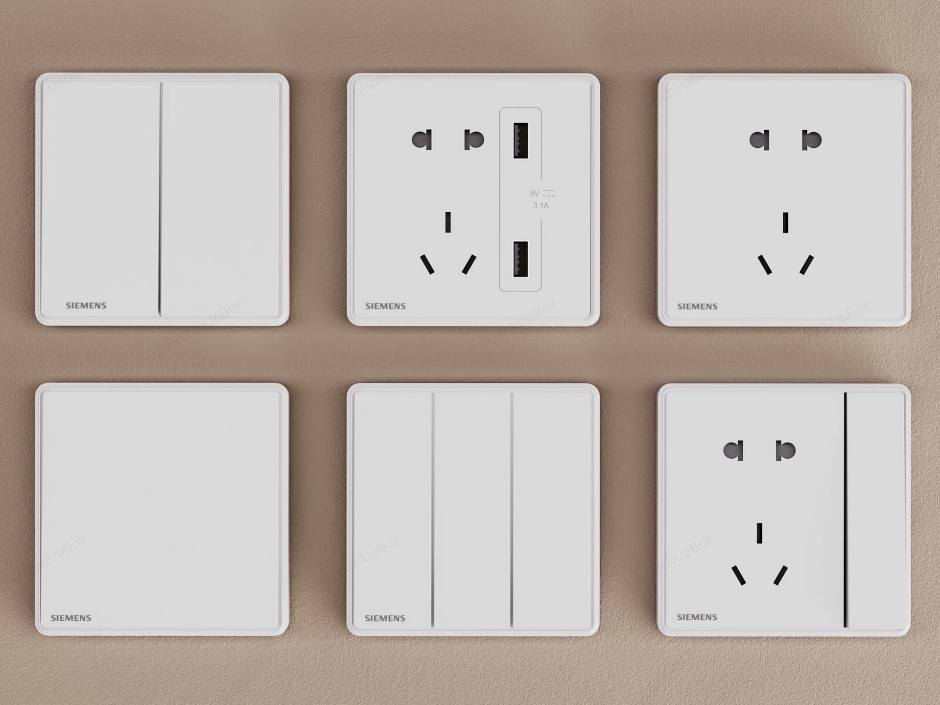 Electrical Switches And Sockets sketchup model preview - SketchupBox