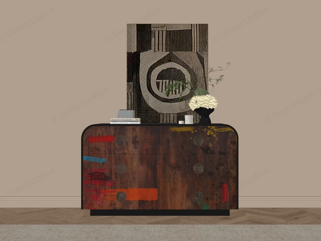 Vintage Shabby Dresser sketchup model preview - SketchupBox
