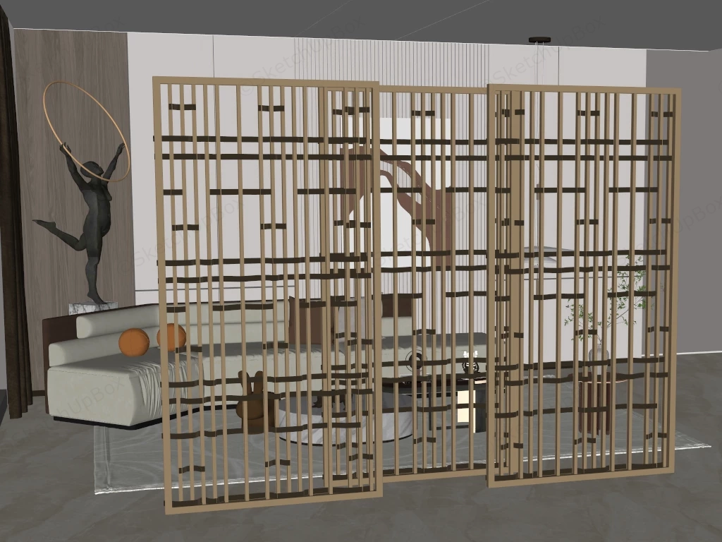 Metal Room Dividers For Living Room sketchup model preview - SketchupBox