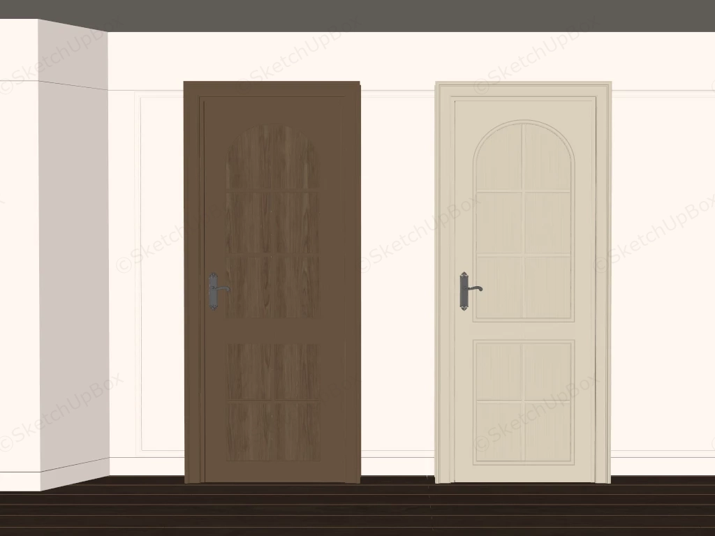 Interior Wood Doors sketchup model preview - SketchupBox