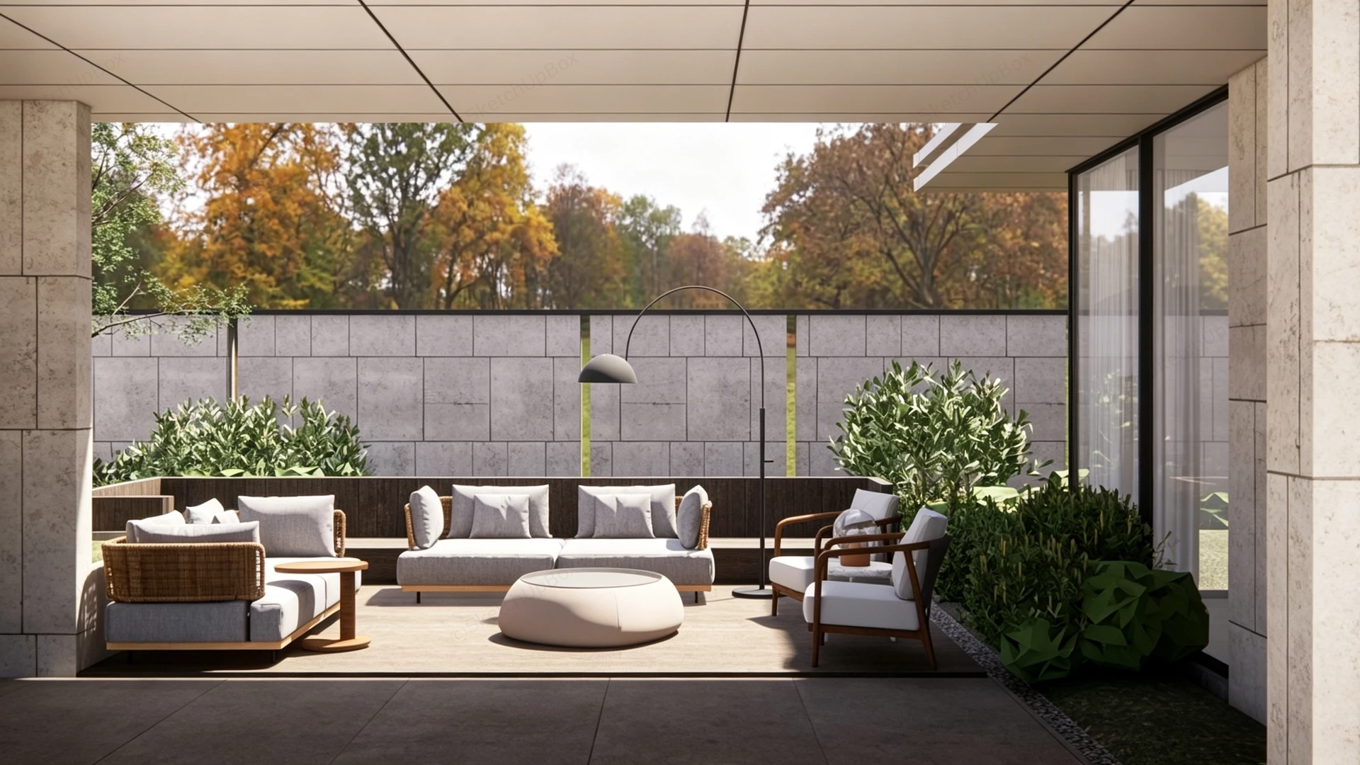 Wooden Deck & Patio Designs sketchup model preview - SketchupBox