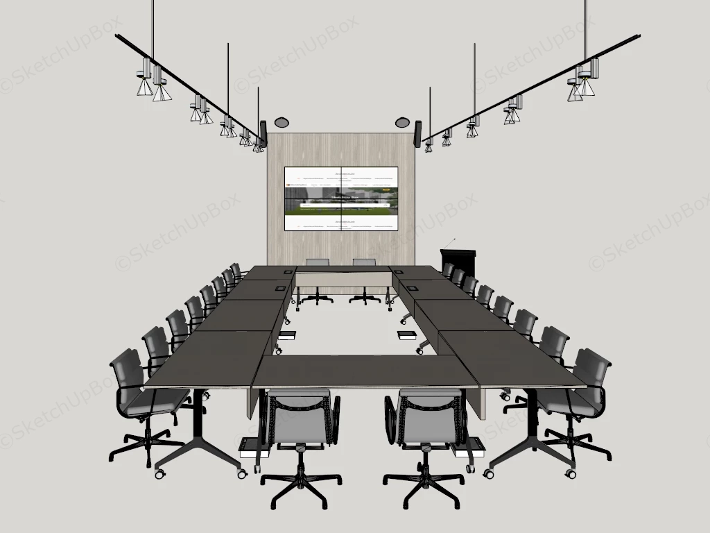 Conference Room Furniture Ideas sketchup model preview - SketchupBox