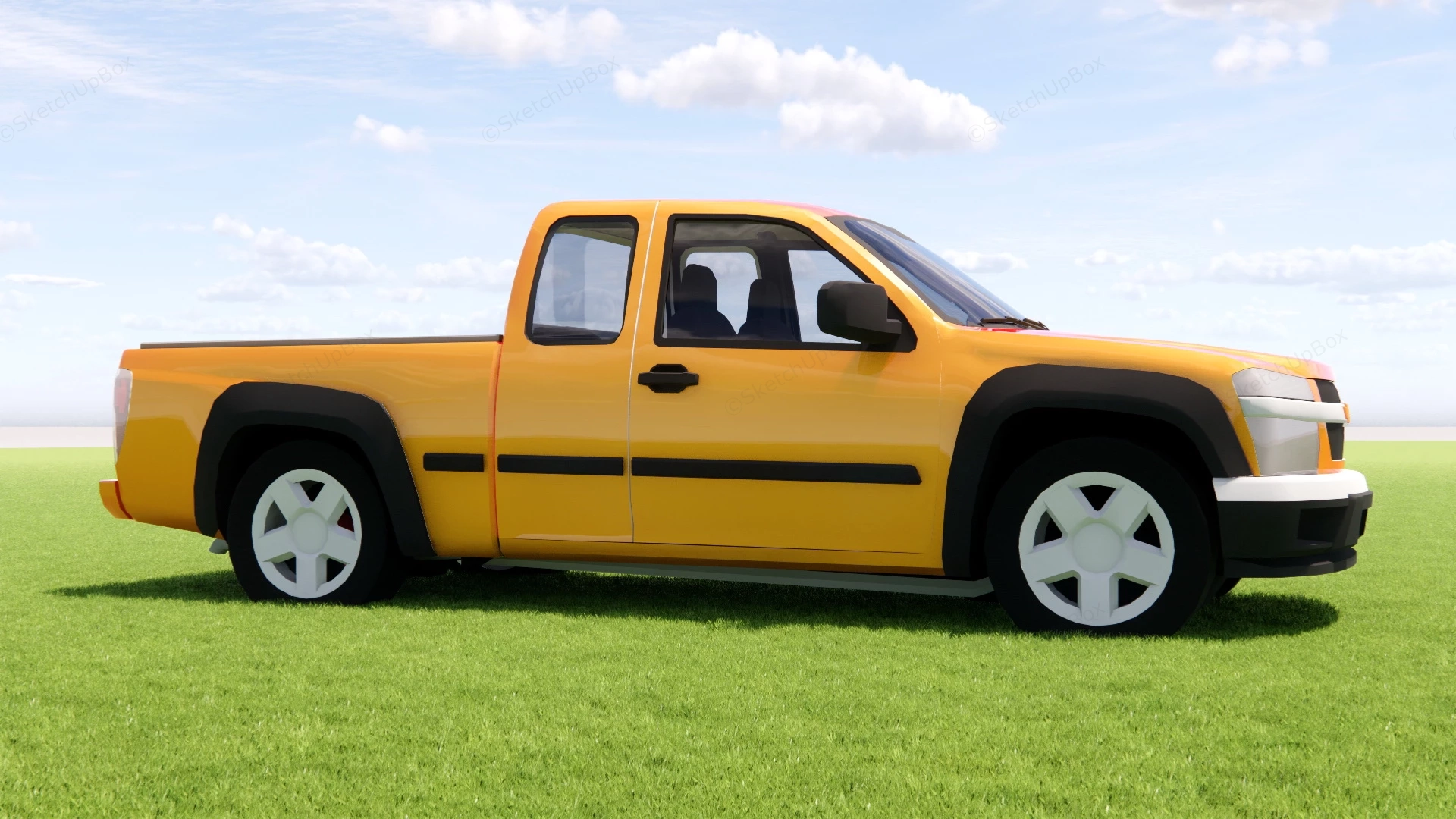 Chevrolet Colorado Pickup Truck sketchup model preview - SketchupBox