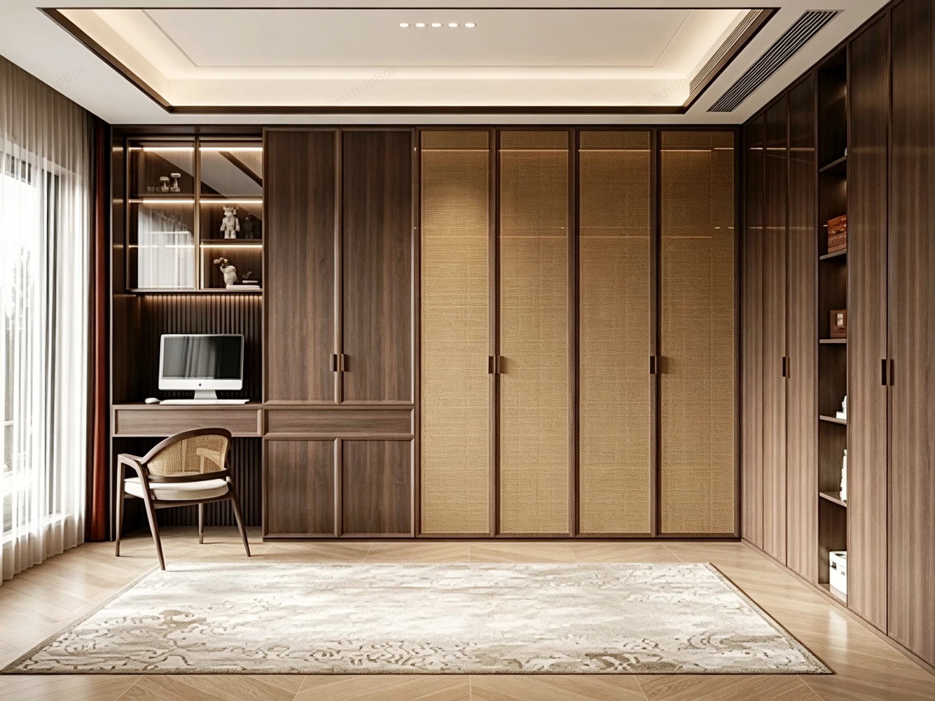 Asian Style Dressing Room sketchup model preview - SketchupBox