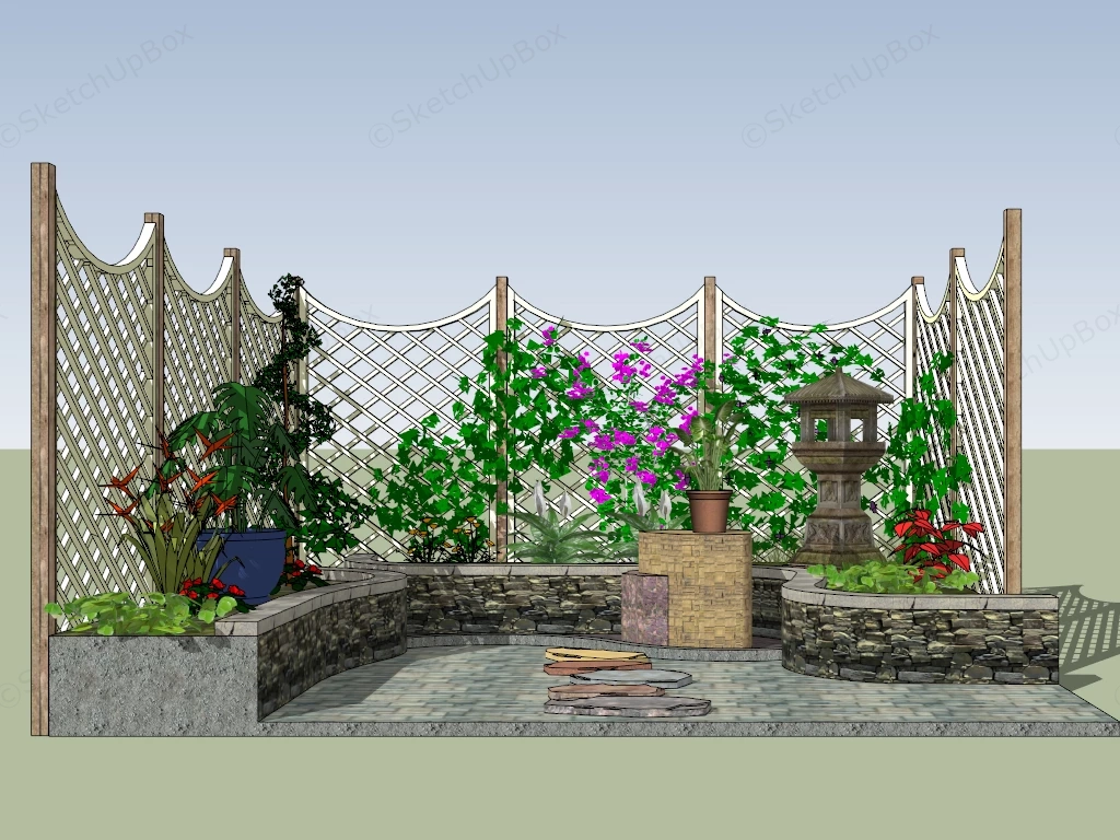 Small Garden Area Ideas sketchup model preview - SketchupBox