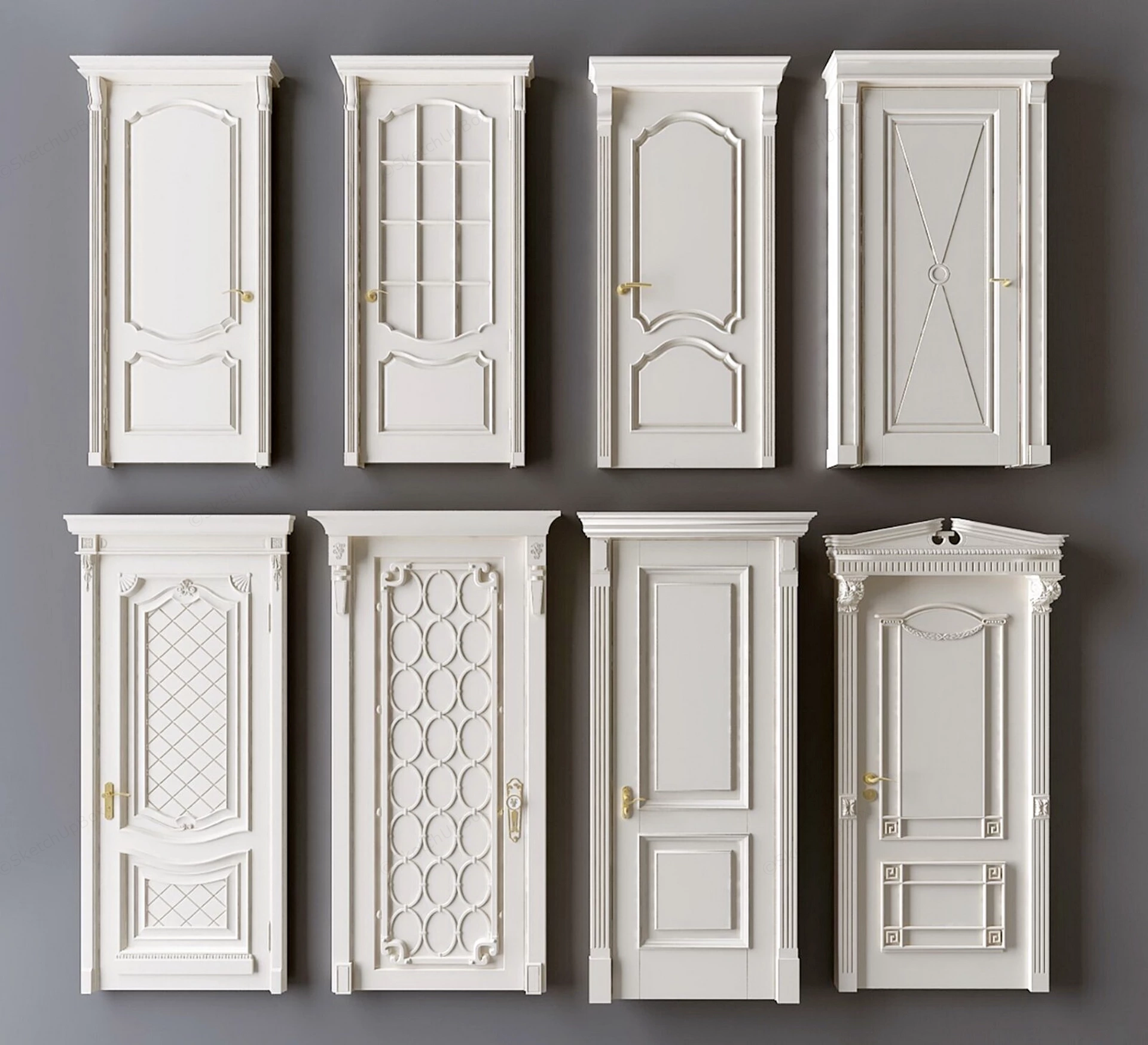 Classic Interior Doors sketchup model preview - SketchupBox