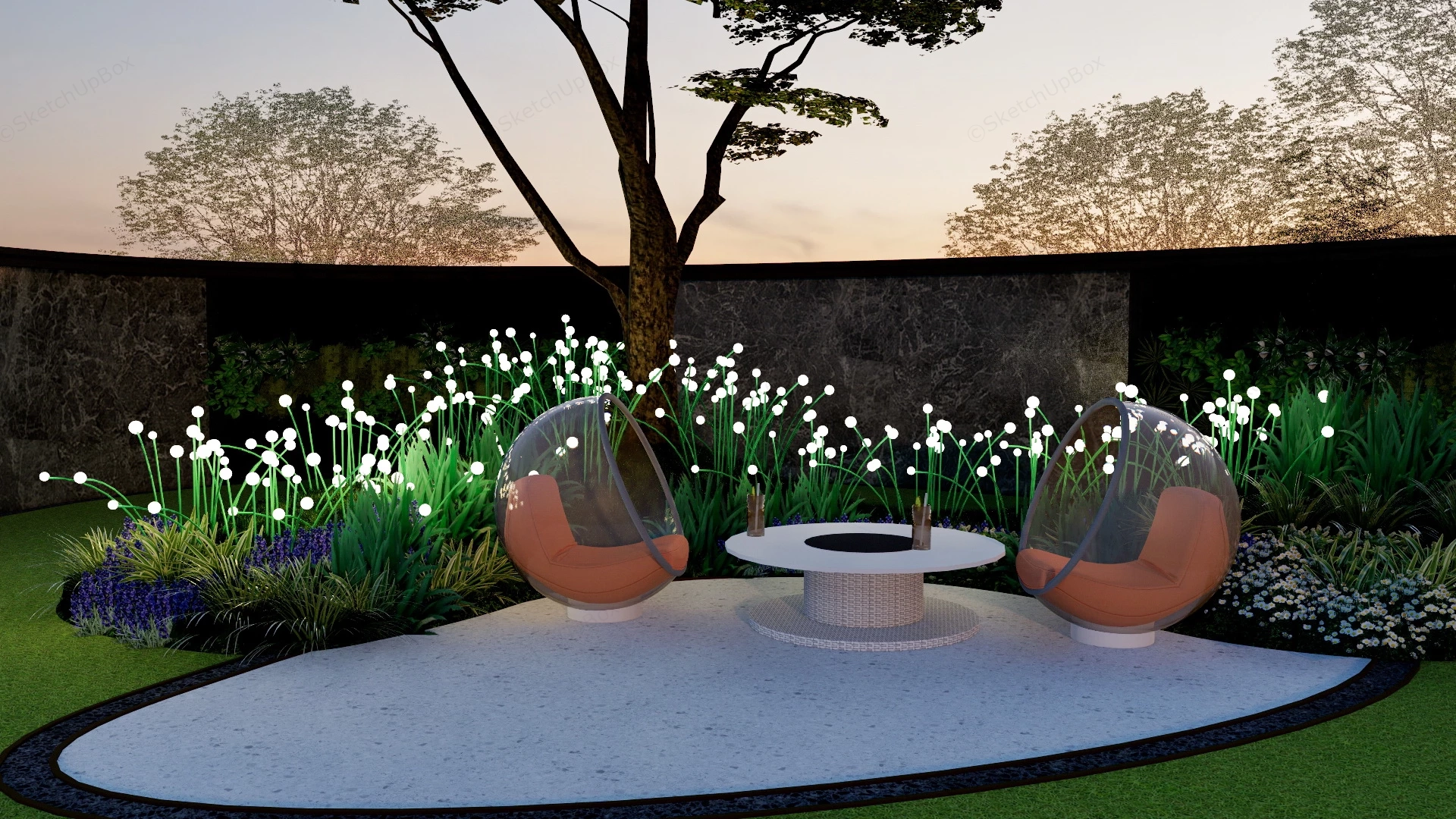 Romantic Patio Idea sketchup model preview - SketchupBox