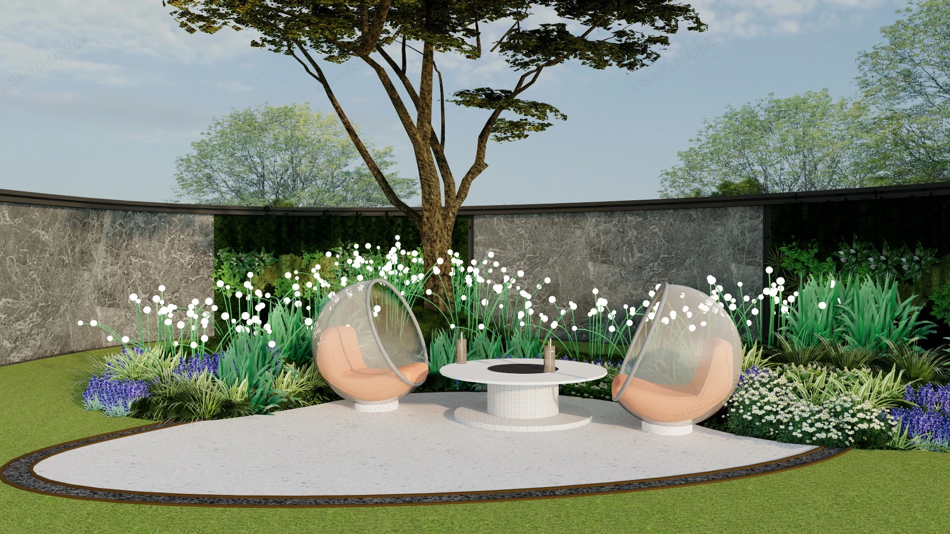 Romantic Patio Idea sketchup model preview - SketchupBox