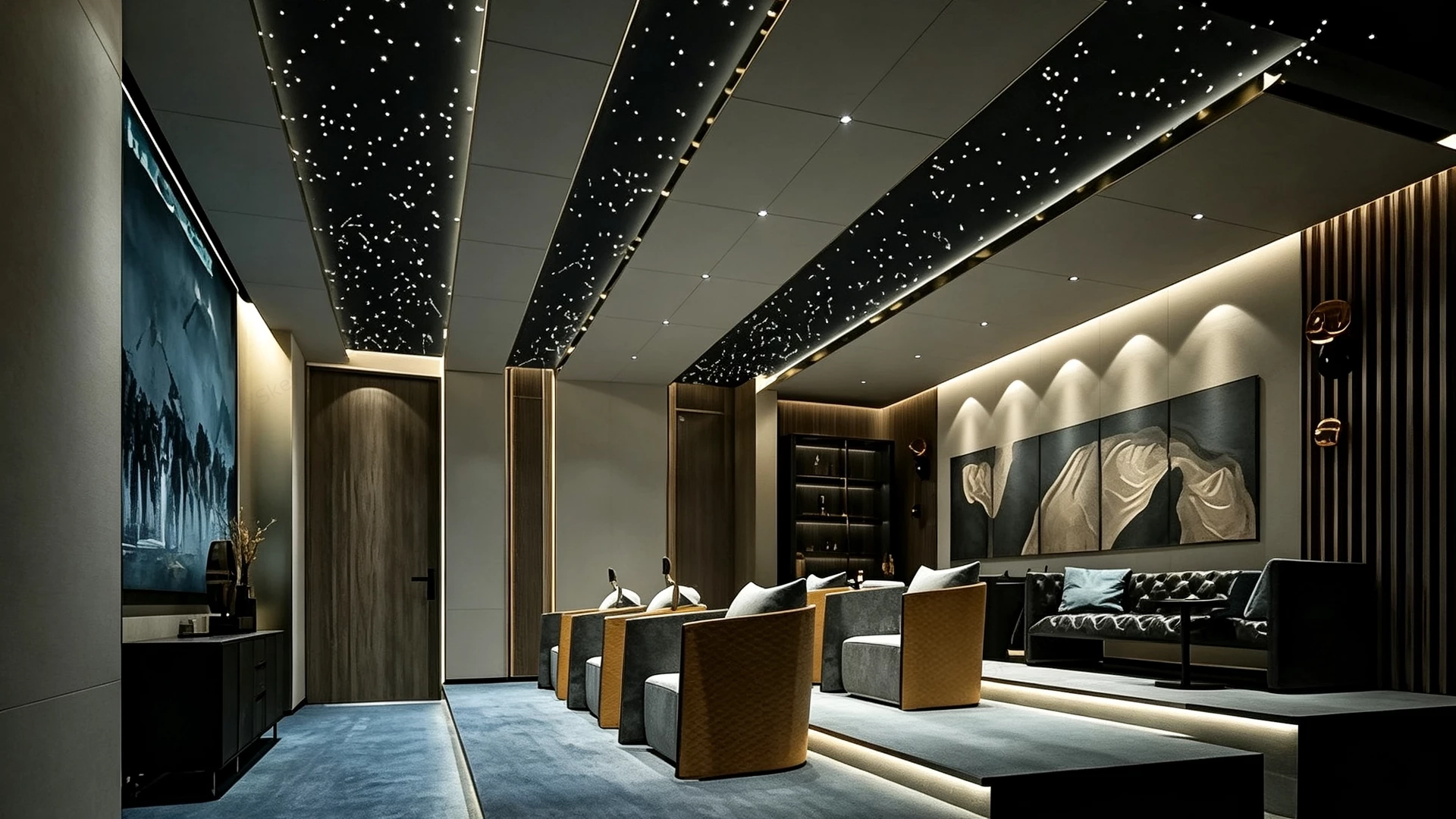 Luxury Home Cinema Design sketchup model preview - SketchupBox