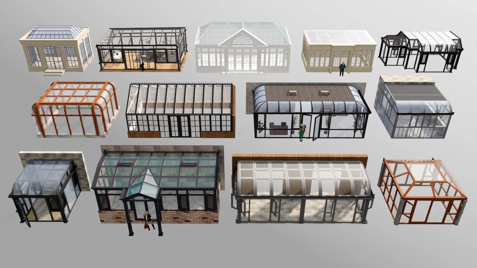 Outdoor Sunroom Collection sketchup model preview - SketchupBox
