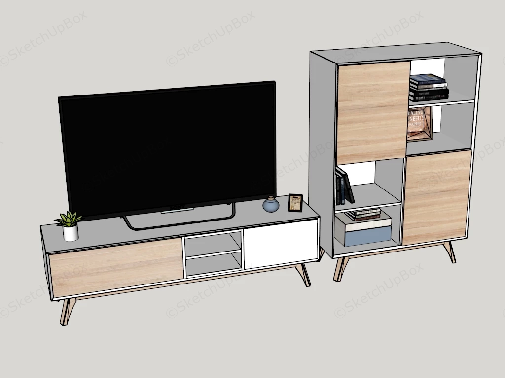 Tv Stand And Sideboard Set sketchup model preview - SketchupBox