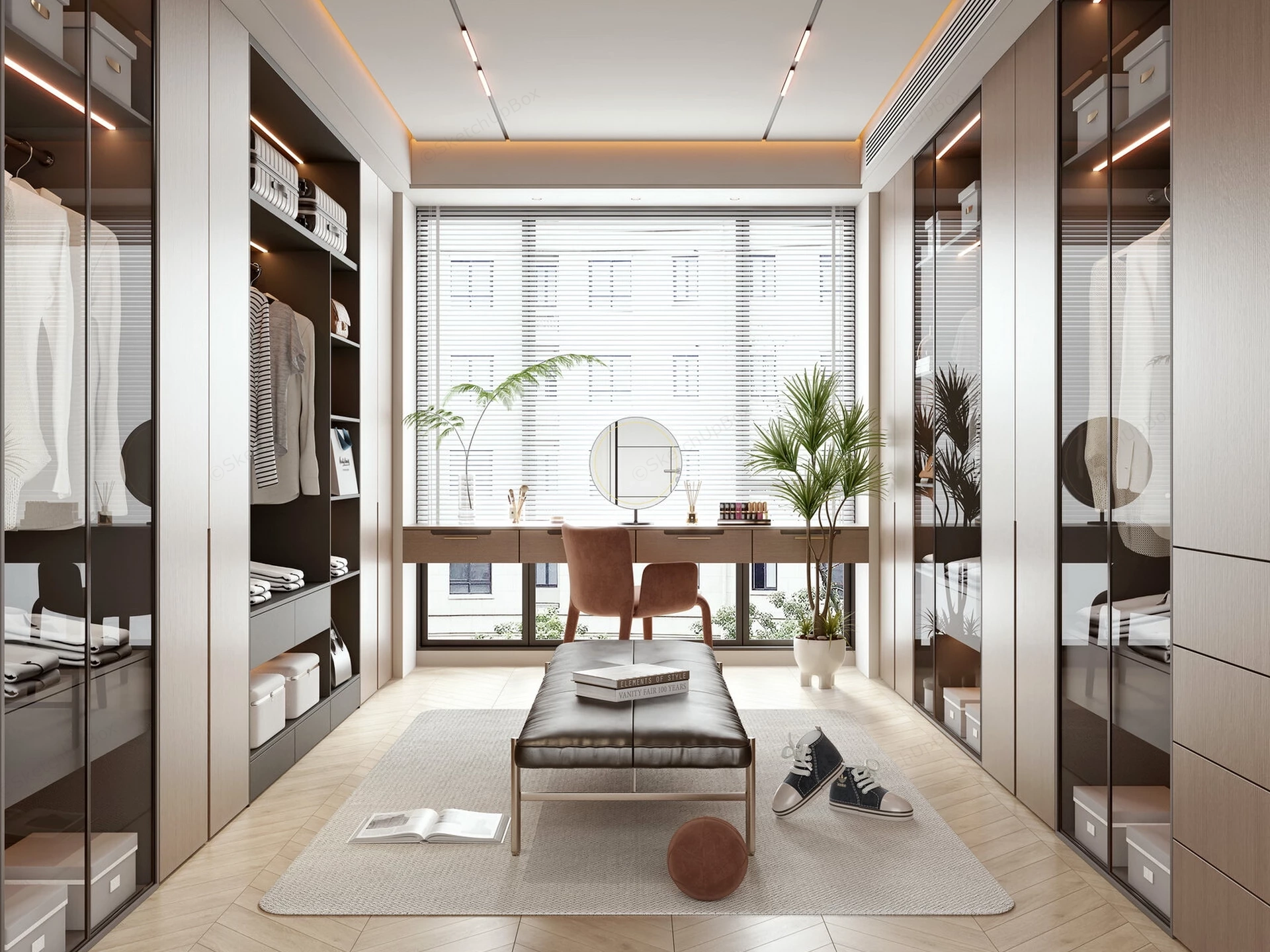 Luxury Closet Dressing Room sketchup model preview - SketchupBox