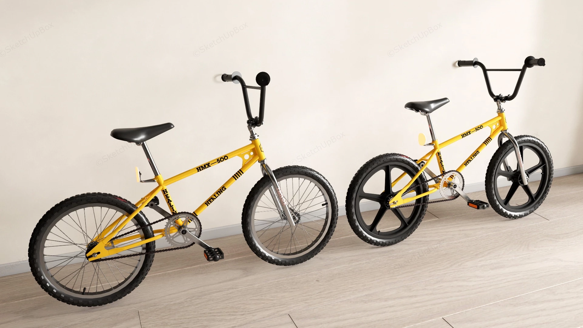 HMX 500 BMX Bike sketchup model preview - SketchupBox