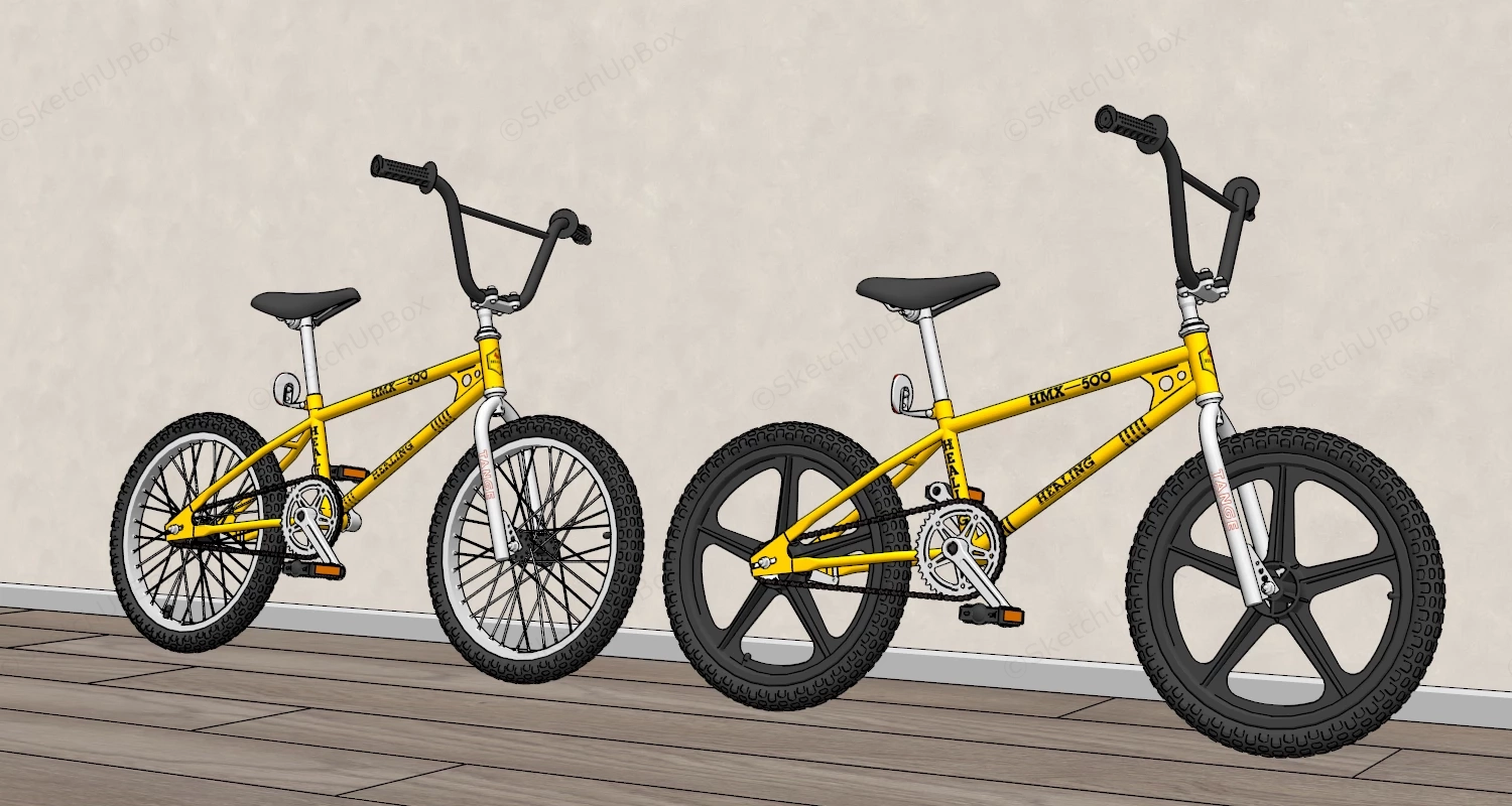 HMX 500 BMX Bike sketchup model preview - SketchupBox