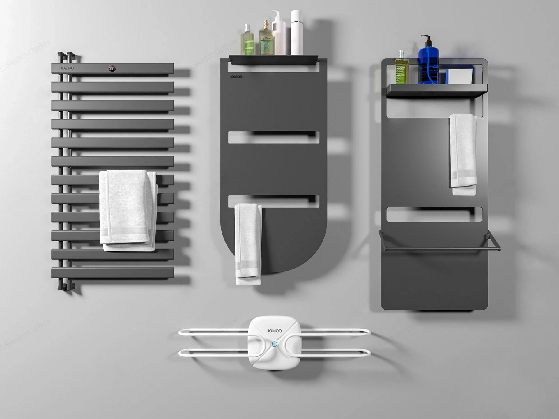 Bathroom Towel Shelf Racks sketchup model preview - SketchupBox