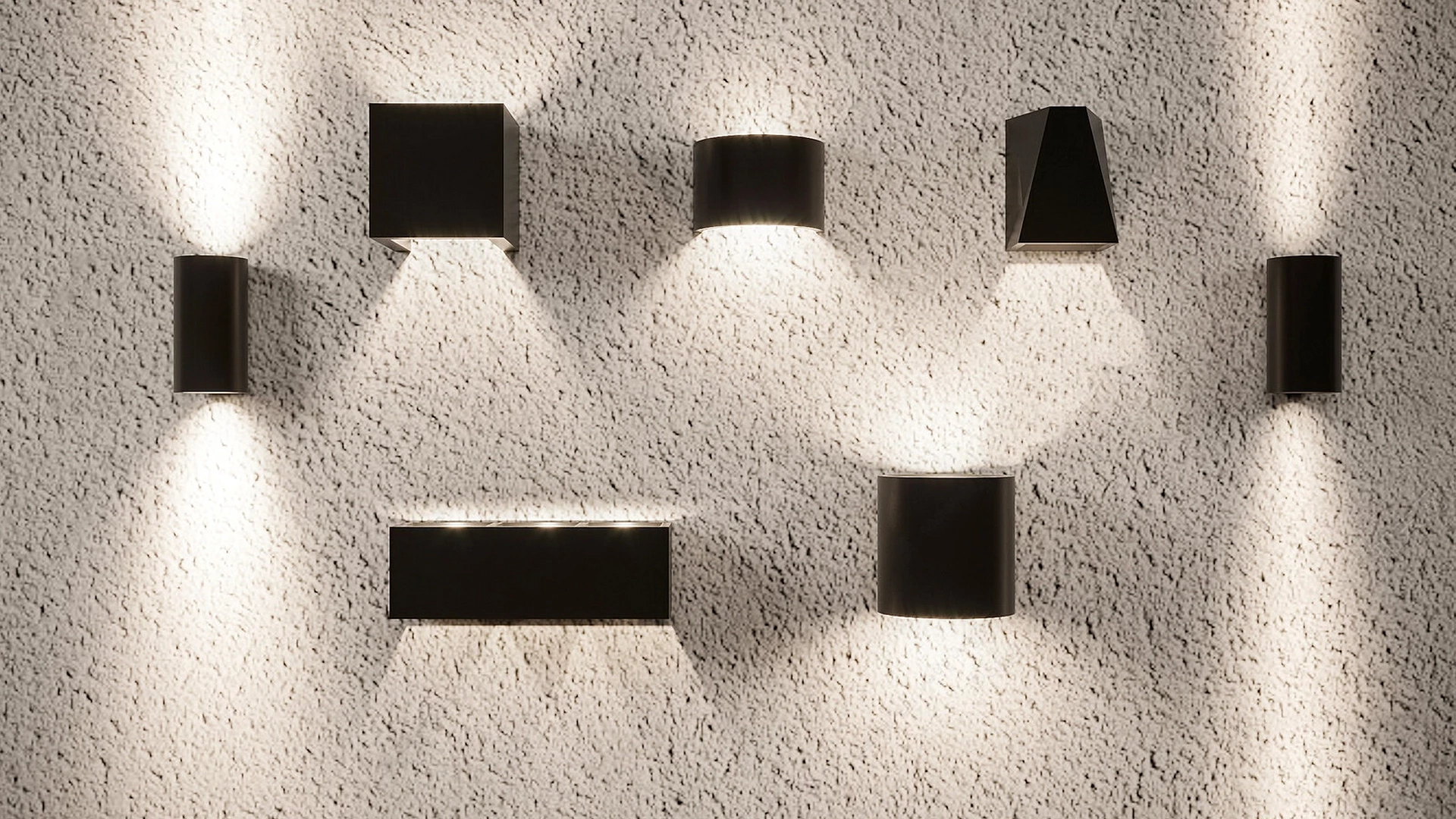 Modern Outdoor Lighting Sconces sketchup model preview - SketchupBox