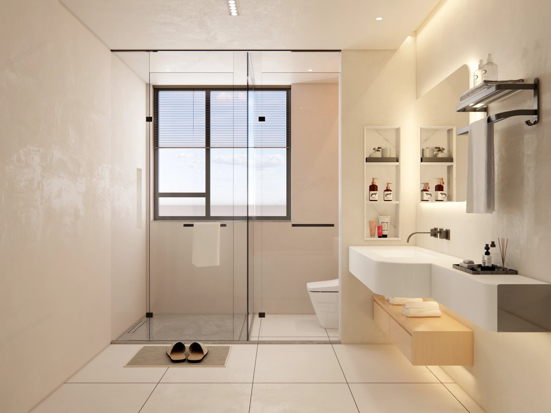 Cream Colored Bathroom Ideas sketchup model preview - SketchupBox