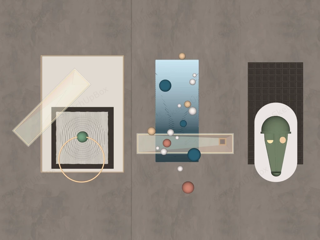 Decorative Wall Decor sketchup model preview - SketchupBox