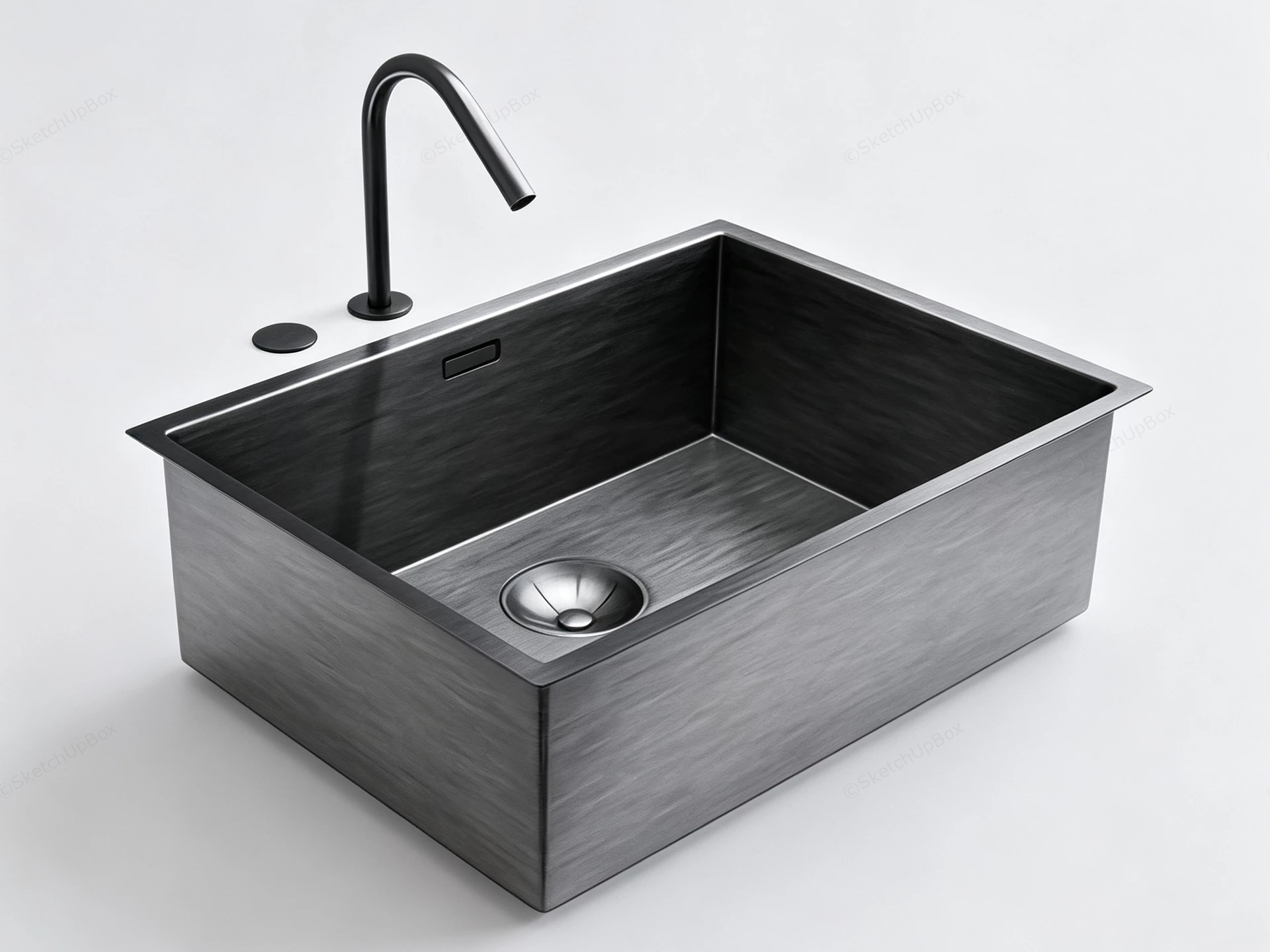Stainless Steel Kitchen Sink sketchup model preview - SketchupBox