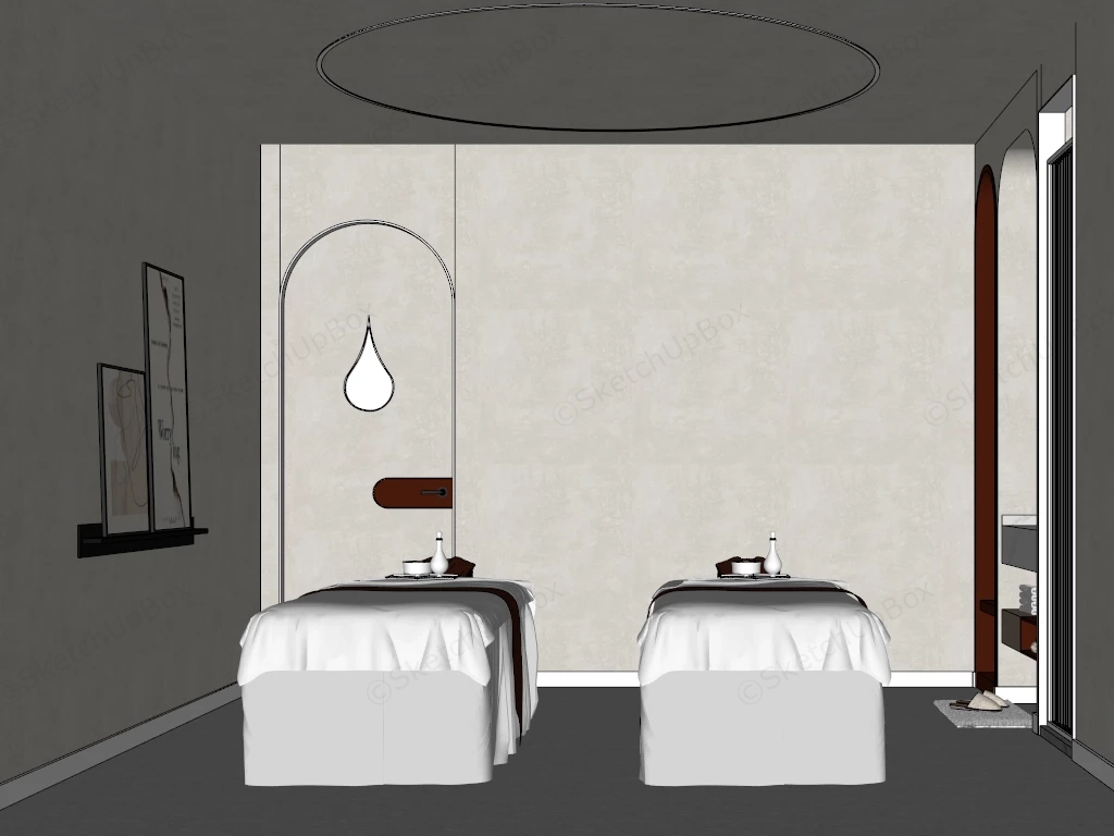 Massage Spa Room Interior Design sketchup model preview - SketchupBox