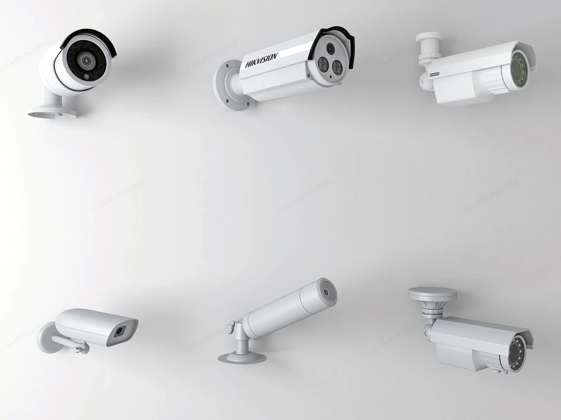Outdoor CCTV Cameras sketchup model preview - SketchupBox