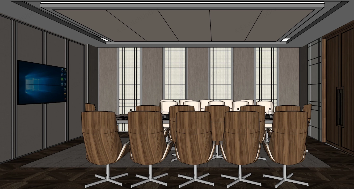 Luxury Meeting Room sketchup model preview - SketchupBox
