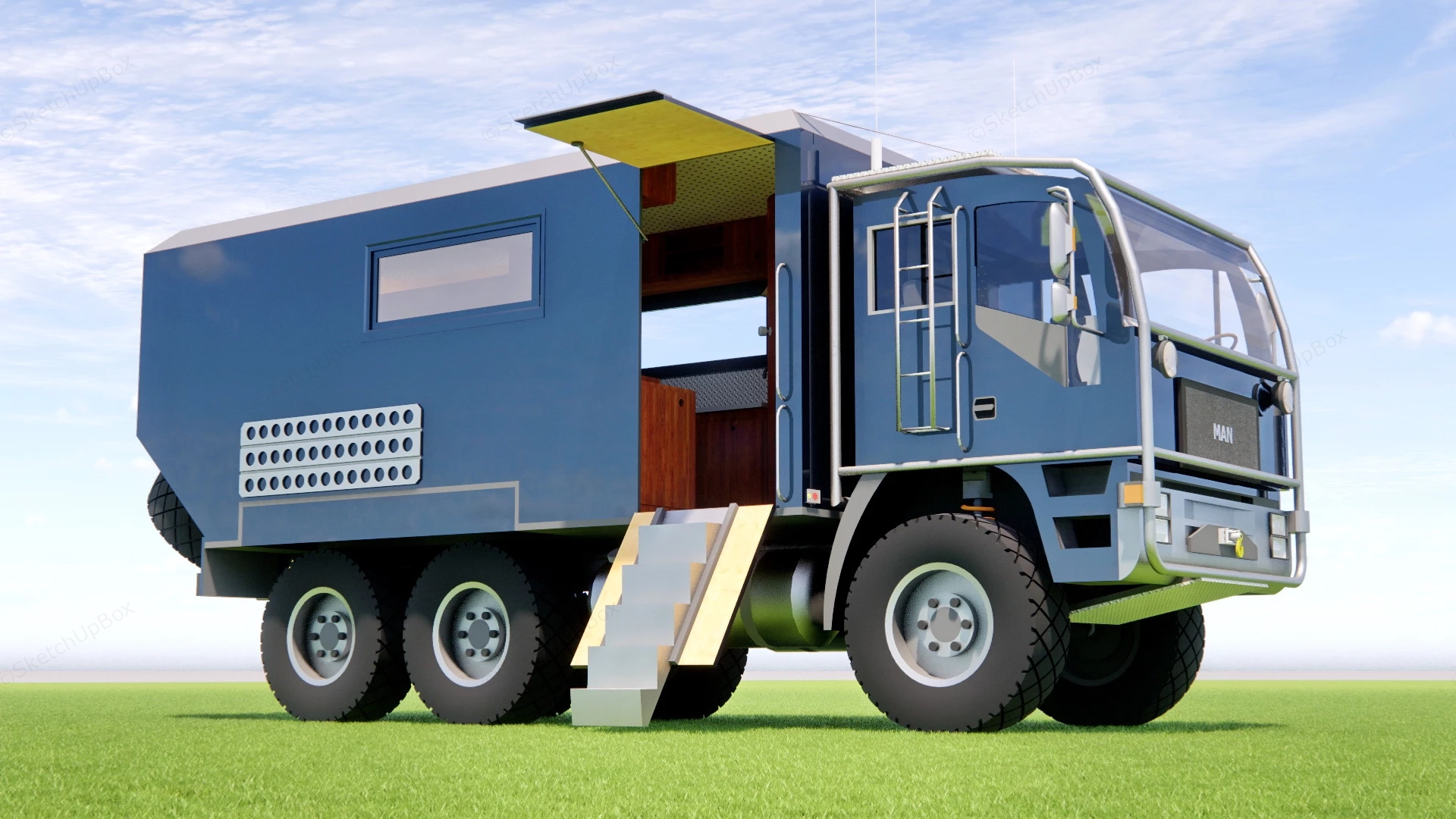 Man Expedition Truck Camper sketchup model preview - SketchupBox
