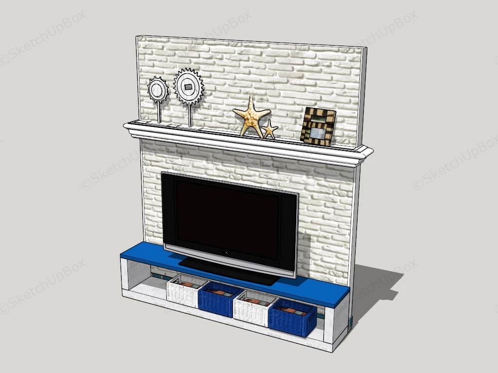 Farmhouse TV Wall Idea sketchup model preview - SketchupBox