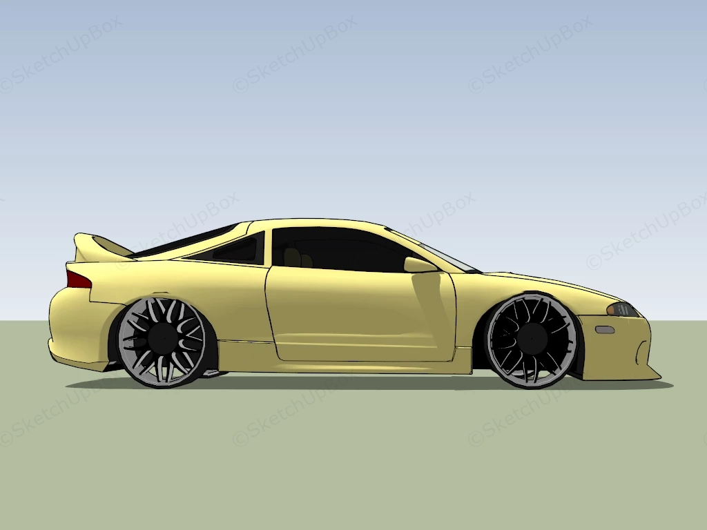 Mitsubishi Eclipse Spyder GS T sketchup model preview - SketchupBox