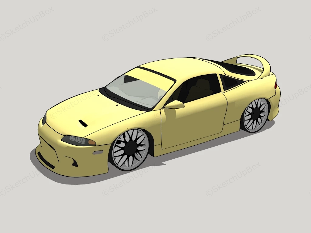 Mitsubishi Eclipse Spyder GS T sketchup model preview - SketchupBox