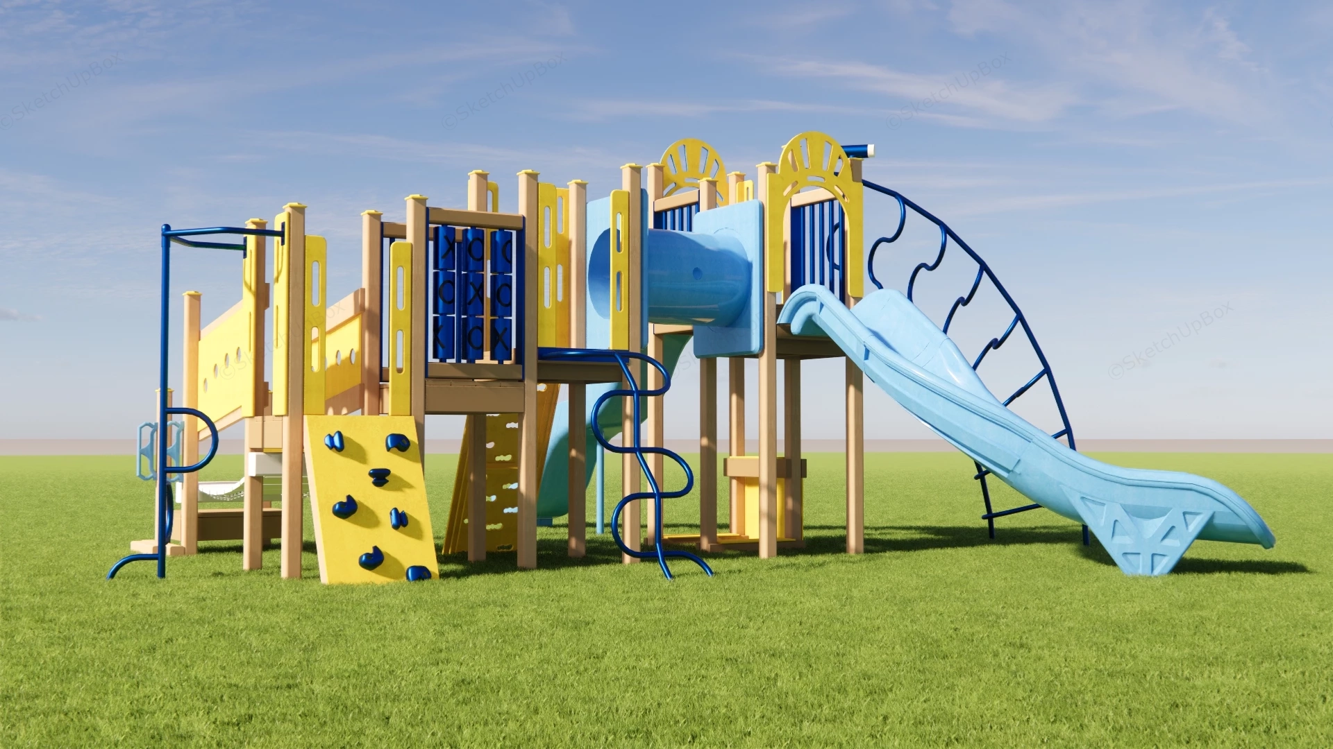 Kids Jungle Gym Playset sketchup model preview - SketchupBox