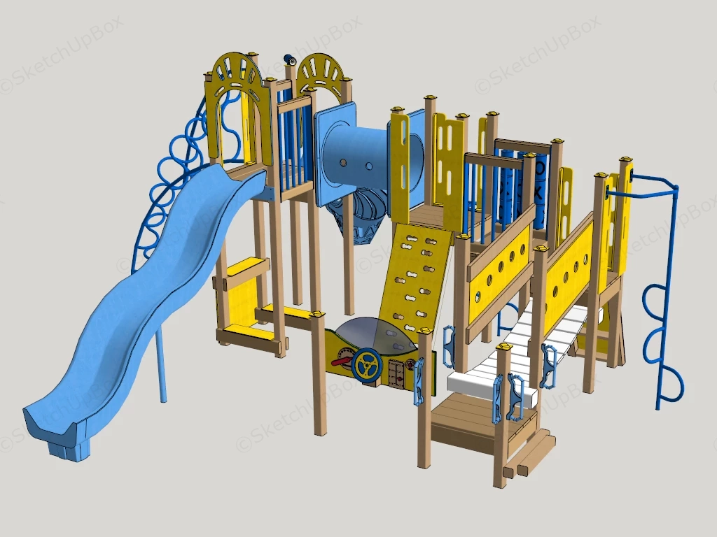 Kids Jungle Gym Playset sketchup model preview - SketchupBox