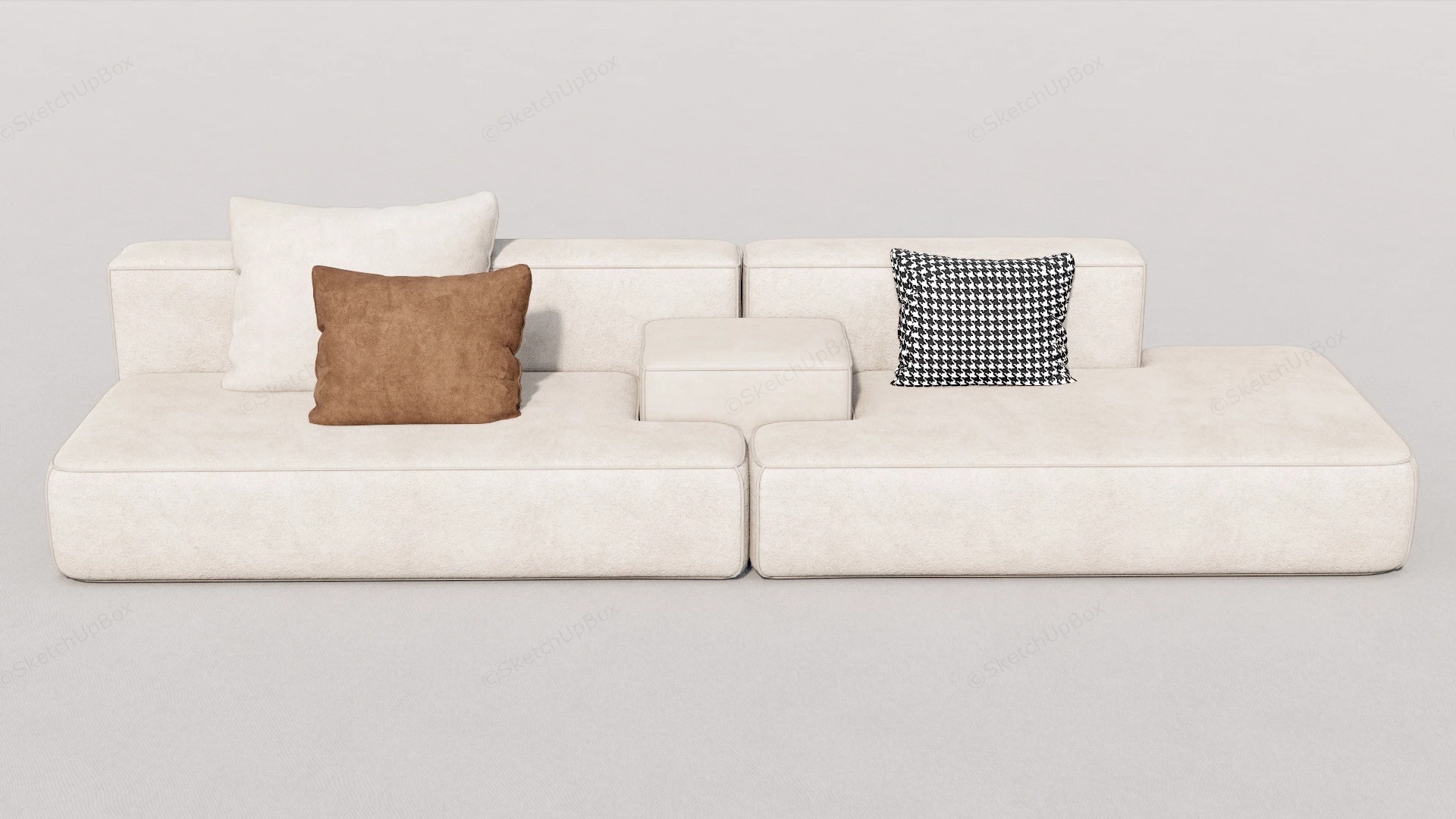 Modern Sectional Couch sketchup model preview - SketchupBox