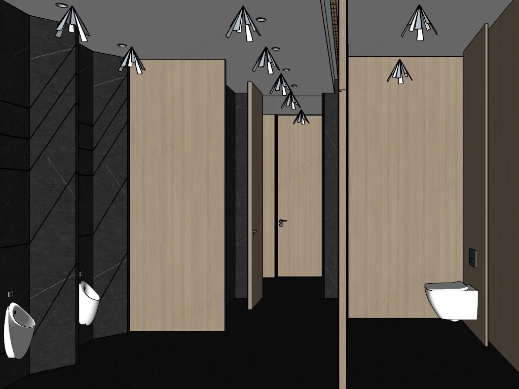 Office Restroom Design sketchup model preview - SketchupBox