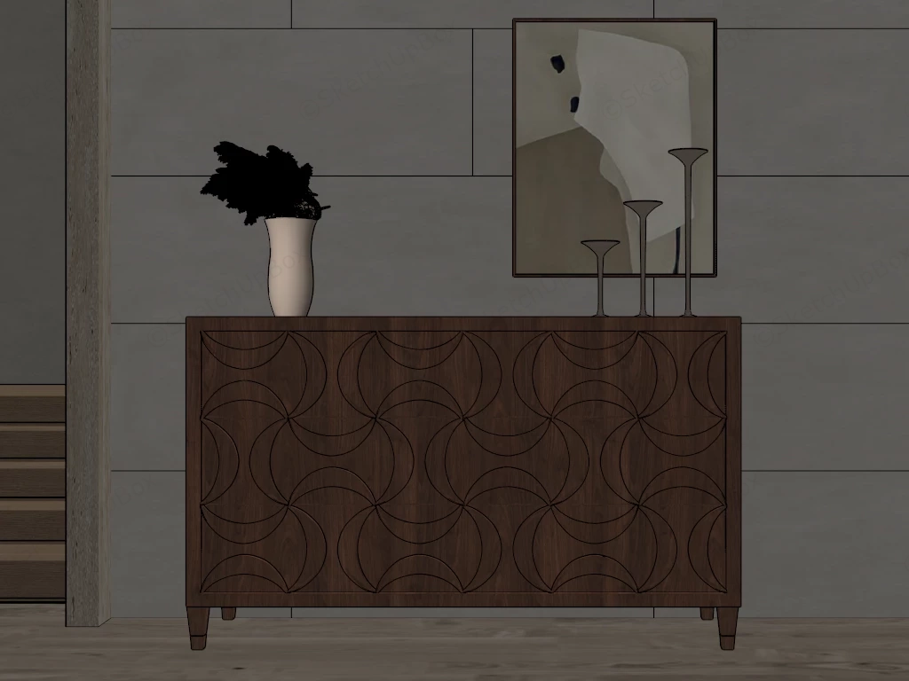 Decorative Sideboard Buffet Cabinet sketchup model preview - SketchupBox