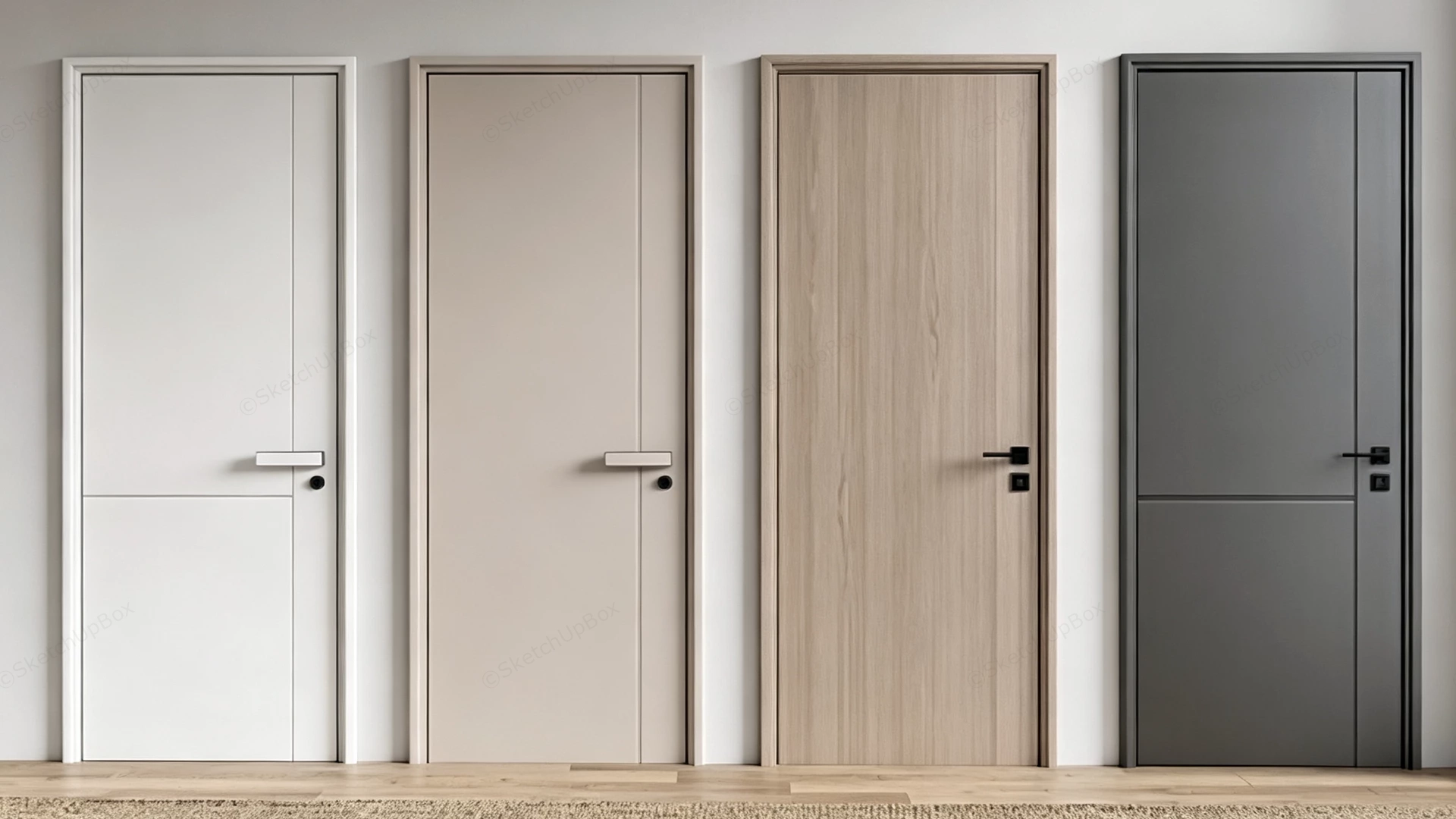 Interior Room Doors sketchup model preview - SketchupBox