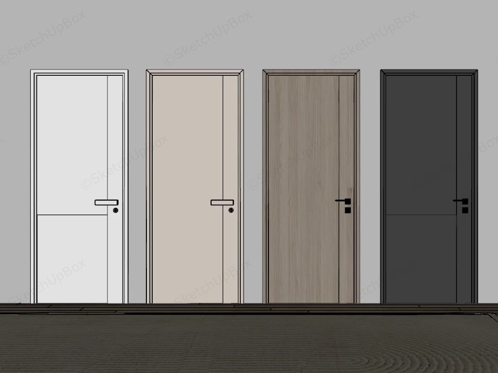 Interior Room Doors sketchup model preview - SketchupBox