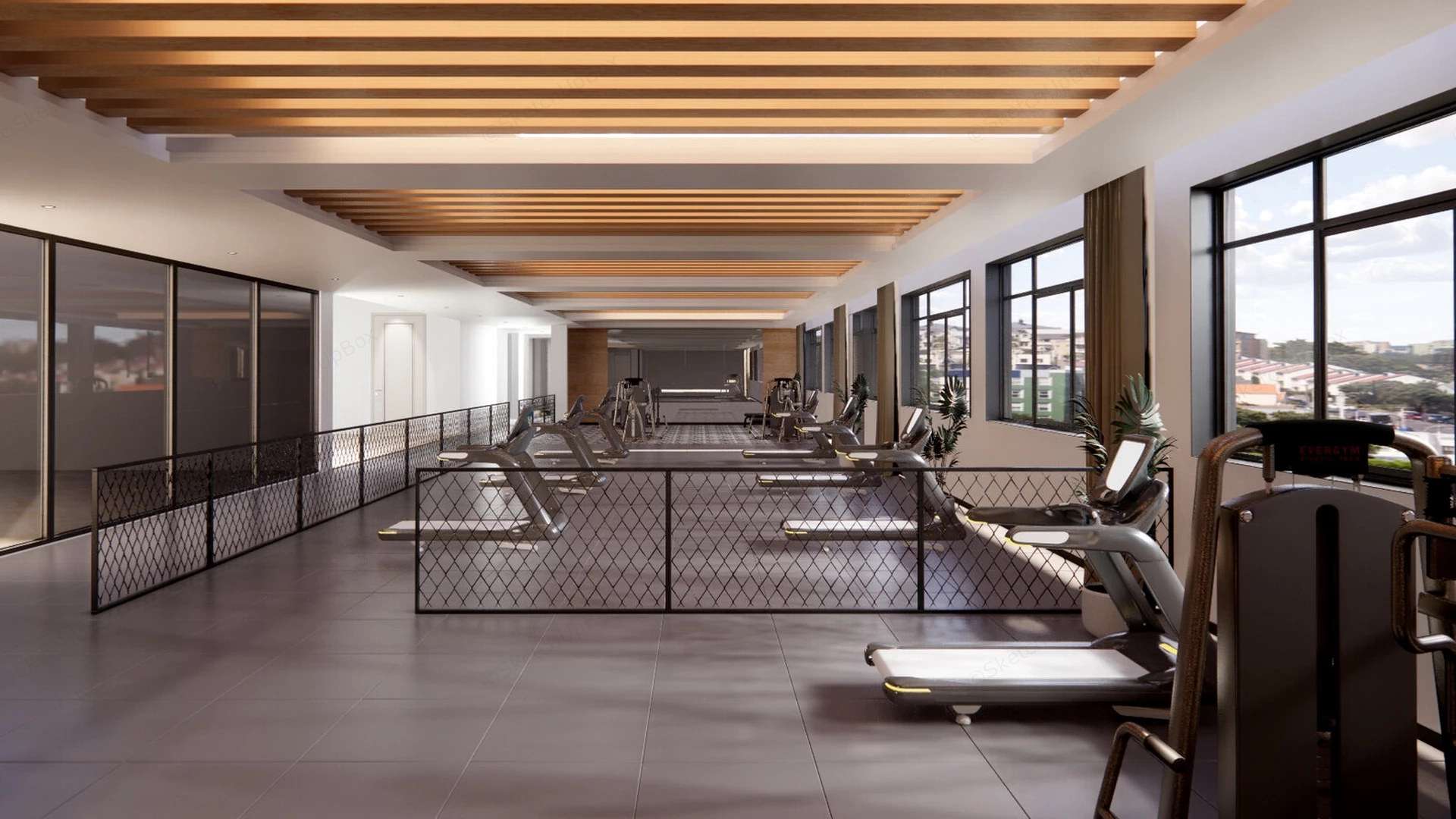 Small Fitness Center sketchup model preview - SketchupBox
