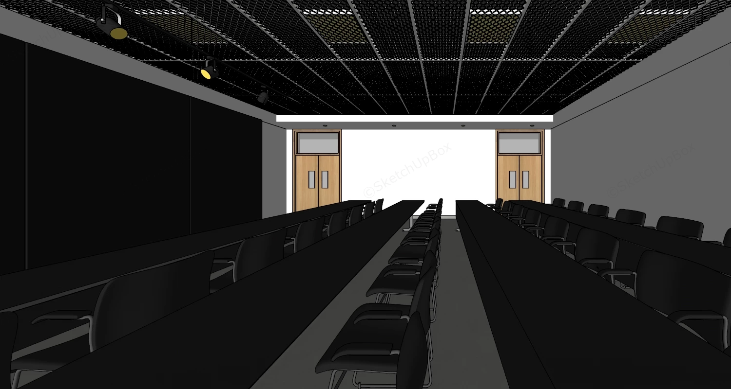 Modern Classroom Design sketchup model preview - SketchupBox