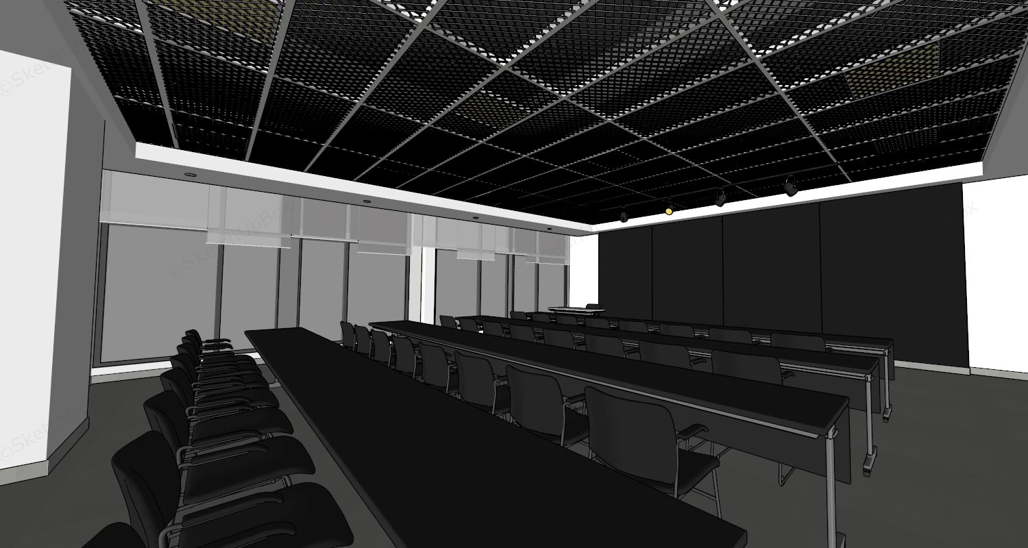 Modern Classroom Design sketchup model preview - SketchupBox