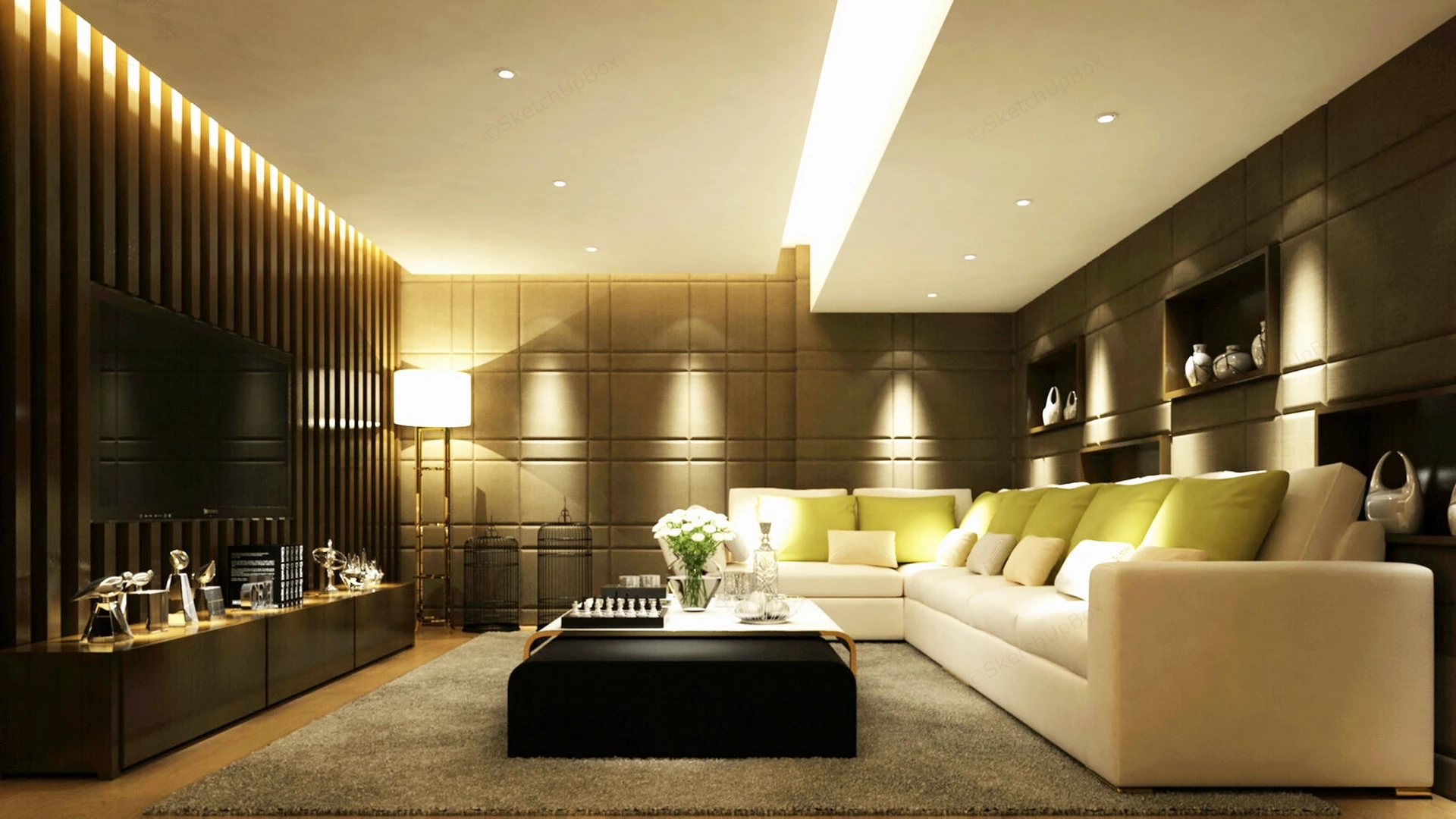 Home Cinema Room Decor sketchup model preview - SketchupBox