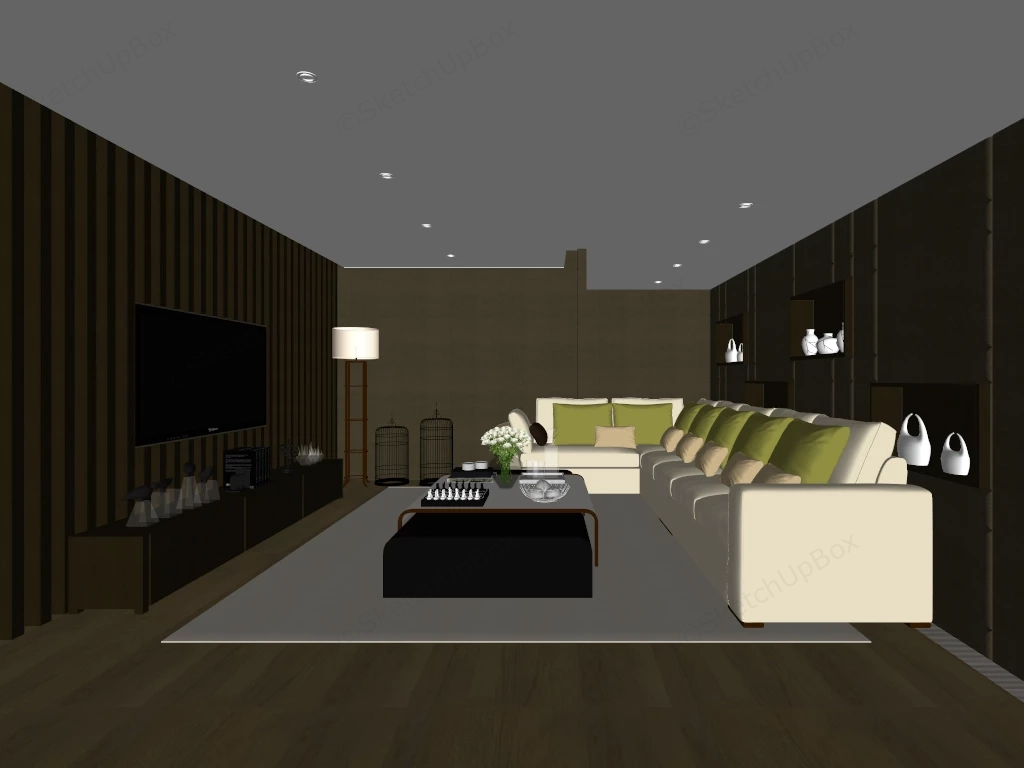 Home Cinema Room Decor sketchup model preview - SketchupBox