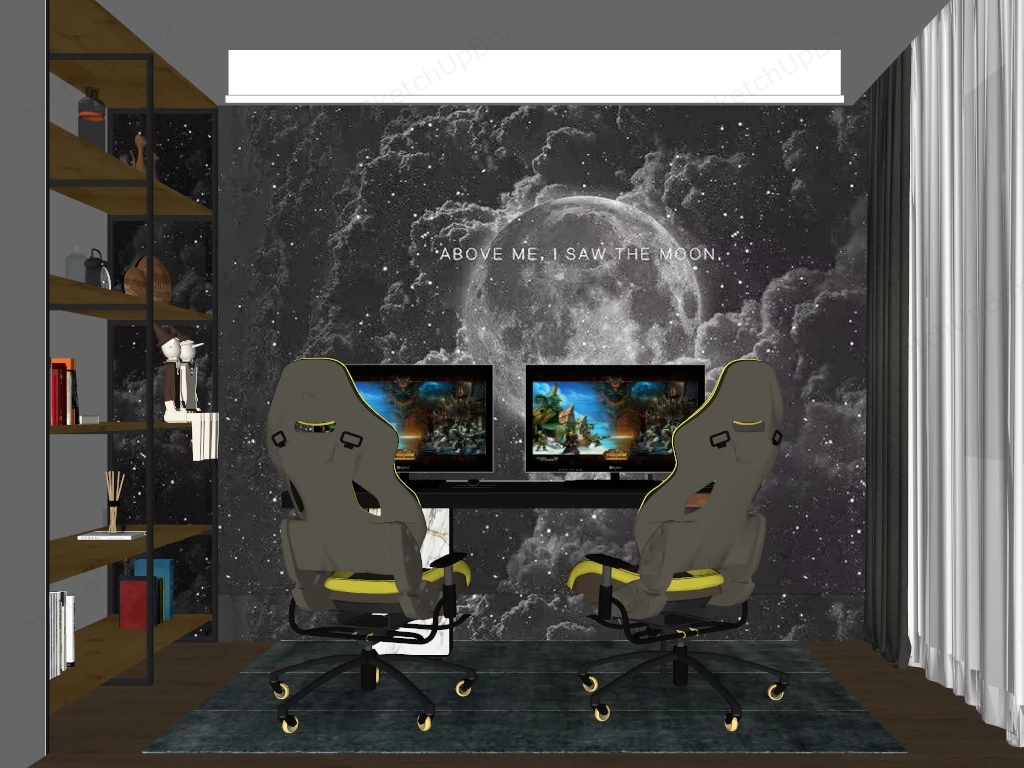 Small Gaming Room Design sketchup model preview - SketchupBox