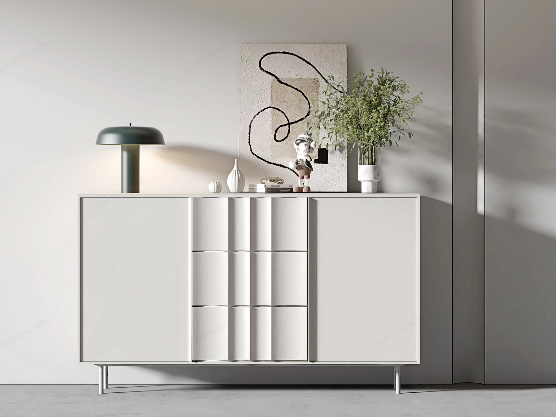 Accent Cabinet For Living Room sketchup model preview - SketchupBox