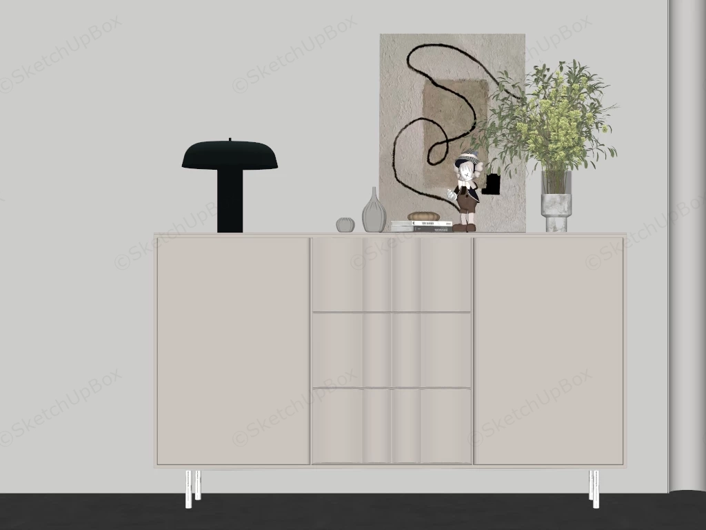 Accent Cabinet For Living Room sketchup model preview - SketchupBox