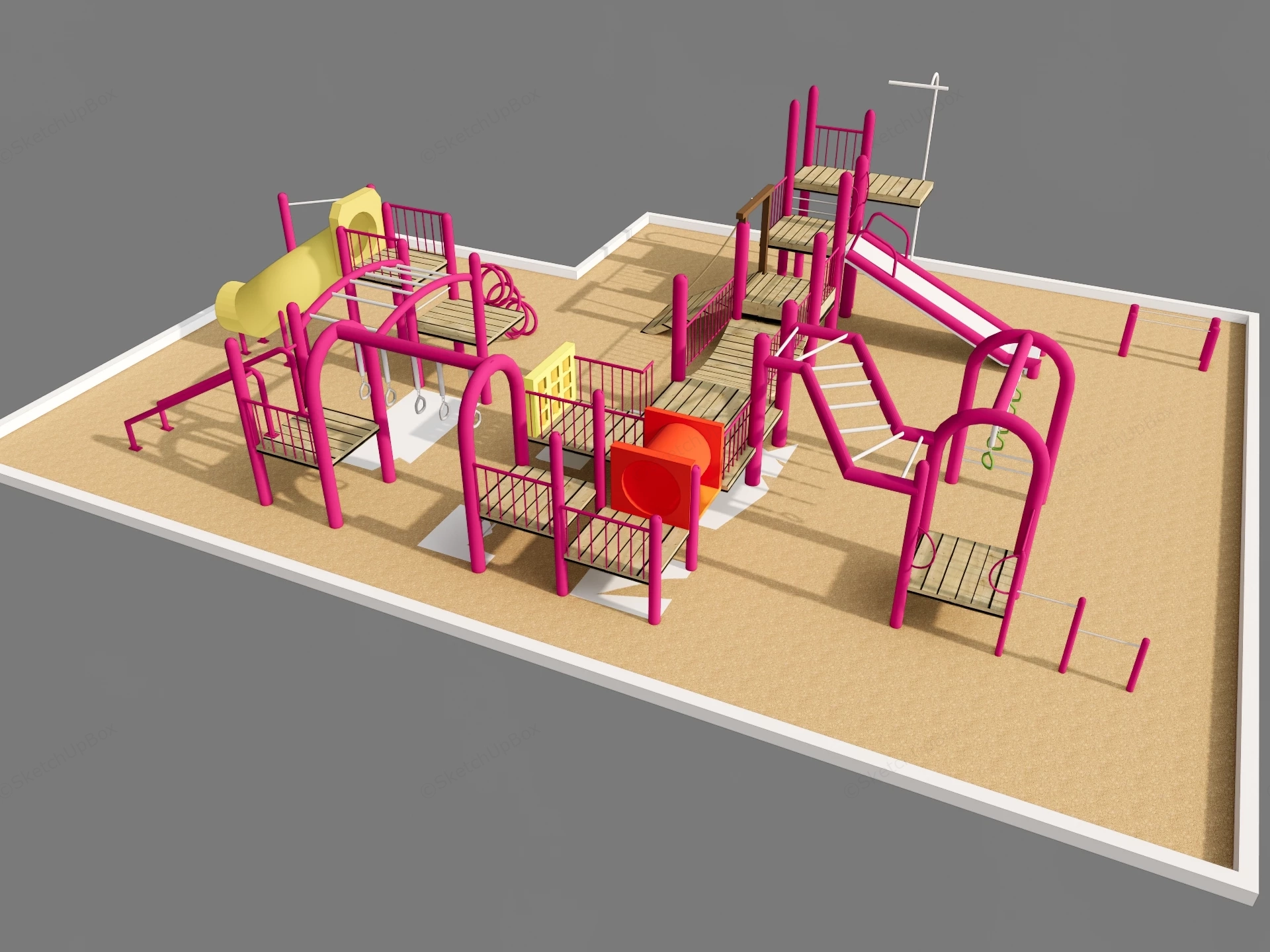 Outside Play Equipment sketchup model preview - SketchupBox
